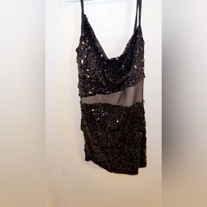 Balera Black and Gold Sequin Outfit